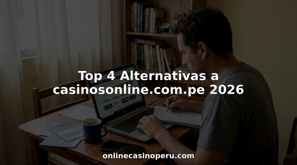 Un hombre analiza desde casa las diferentes opciones de casinos online para elegir la que más le conviene.